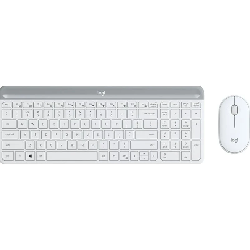 Logitech MK470 Slim Draadloos Toetsenbord en Muis Wit
