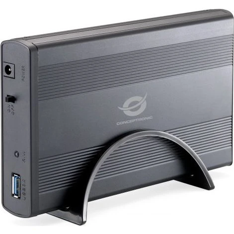 Conceptronic CHD3DUSB3 3.5" SATA HDD Behuizing - Grafiet