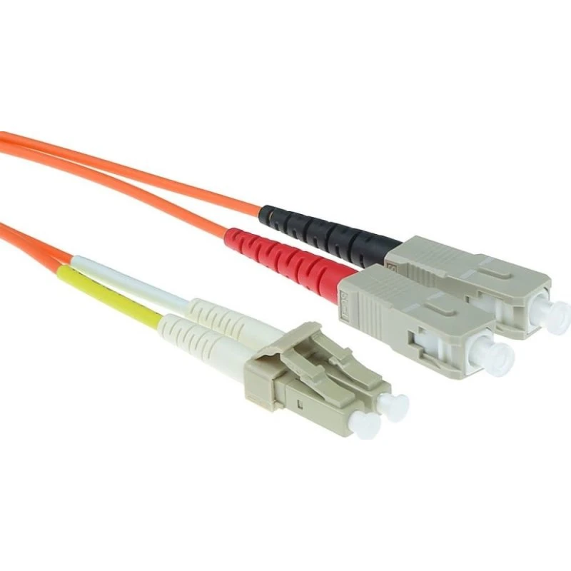 ACT Glasvezel Patchkabel OM1 Duplex LC/SC 1m LSZH 62.5/125