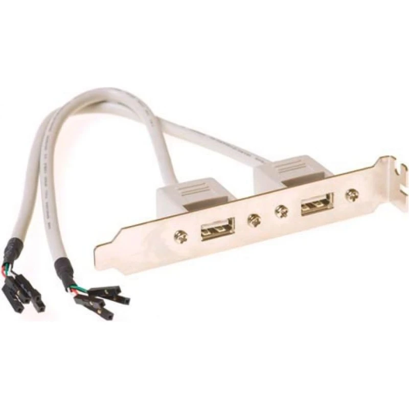 ACT USB 2.0 Bracket Kabel Adapter - 8 naar 2x USB-A
