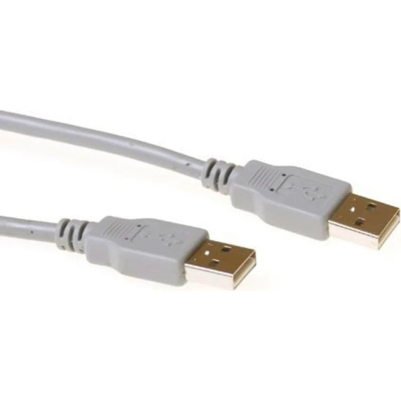 Intronics USB 2.0 A naar USB A kabel, 3 meter, ivoor