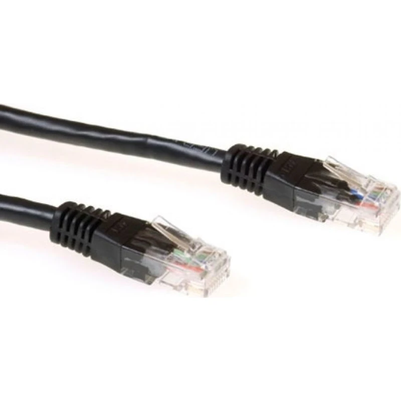 ACT Zwarte U/UTP CAT6A Patchkabel - 20 meter