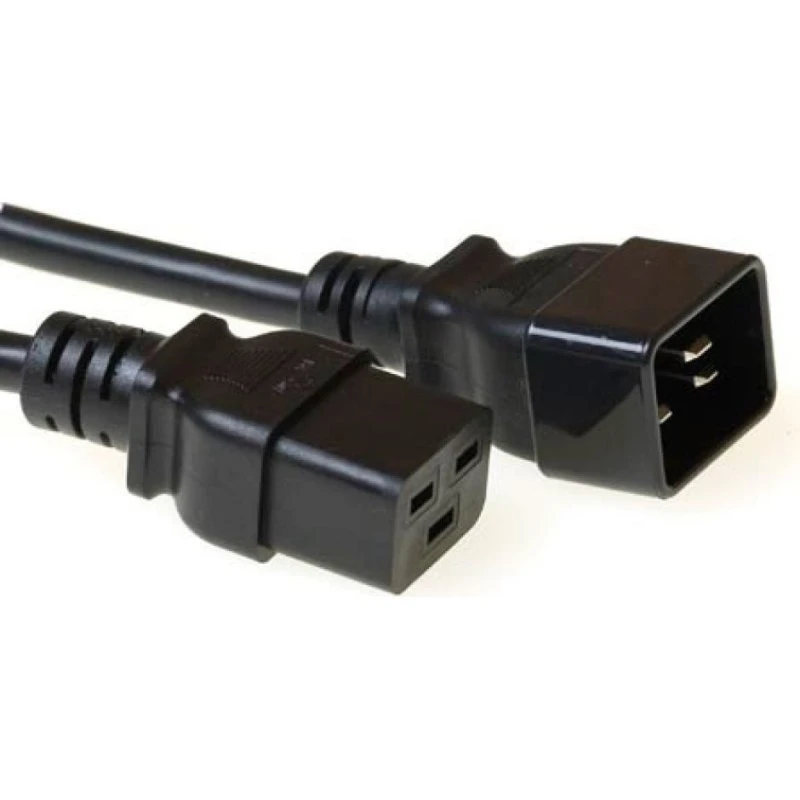 ACT Netsnoer C19 naar C20 zwart, 1,2 m