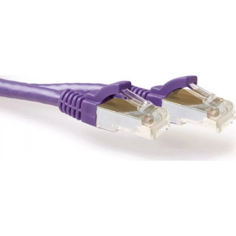 ACT Paarse CAT6A Patchkabel 20m LSZH SFTP Snagless