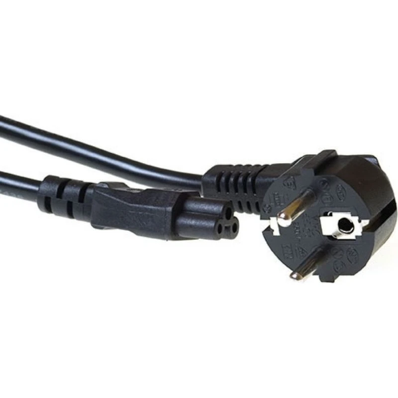 ACT Netsnoer CEE 7/7 naar C5 haaks - Zwart - 7 m