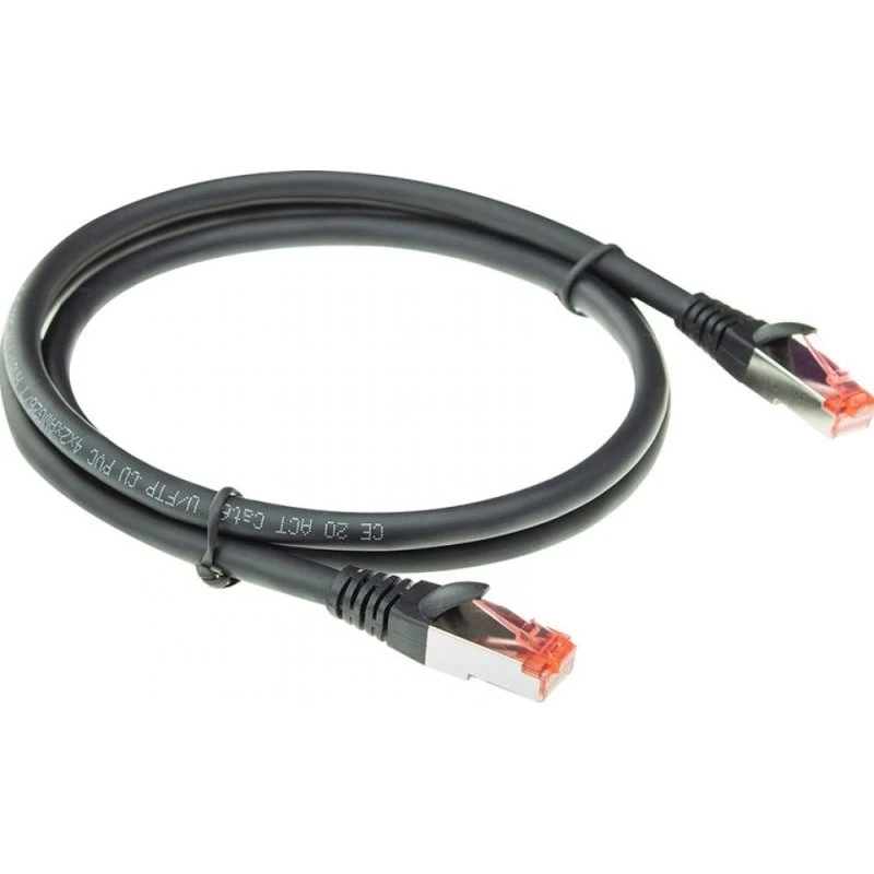 ACT CAT6A U/FTP Patchkabel 15m Zwart Flexibel Snagless