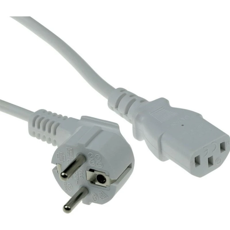 ACT Netsnoer CEE 7/7 naar C13 wit - 1 m