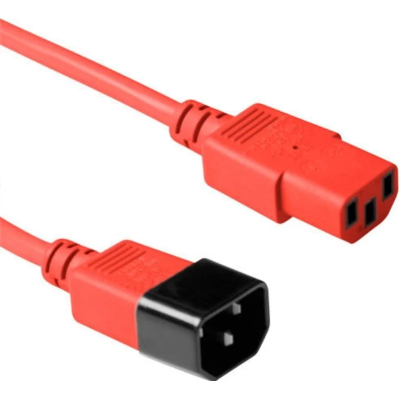 ACT Netsnoer C13 naar C14 Rood 5m