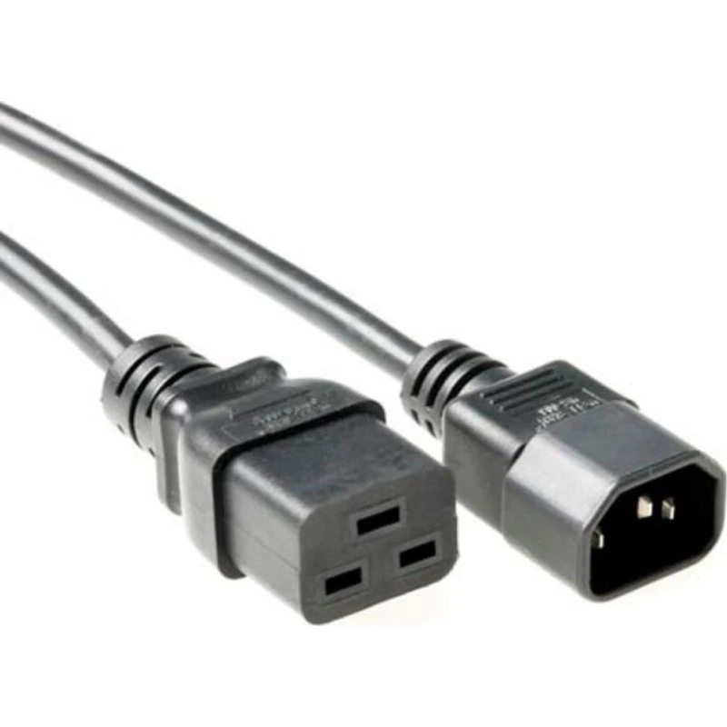 ACT Netsnoer C14 naar C19, 0,5m, Zwart