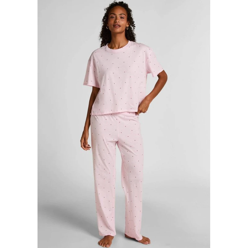 Hunkemöller Pyjama Set Roze Katoen Print