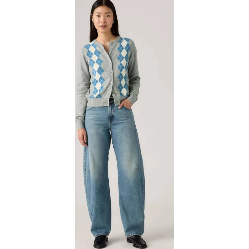 Levi's Baggy Dad Barrel Jeans Medium Blue Denim