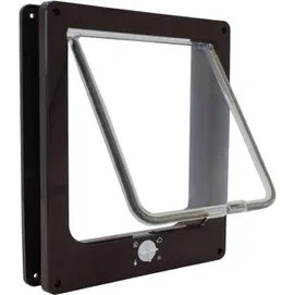 Ivol Kattenluik 25x29x5,5 cm Bruin, 4 Vergrendelingsstanden