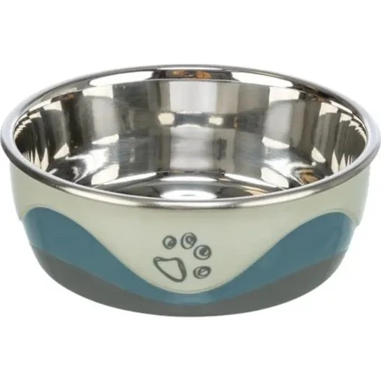 Trixie Voerbak RVS 21 cm Wit/Grijs 1,4 L Antislip