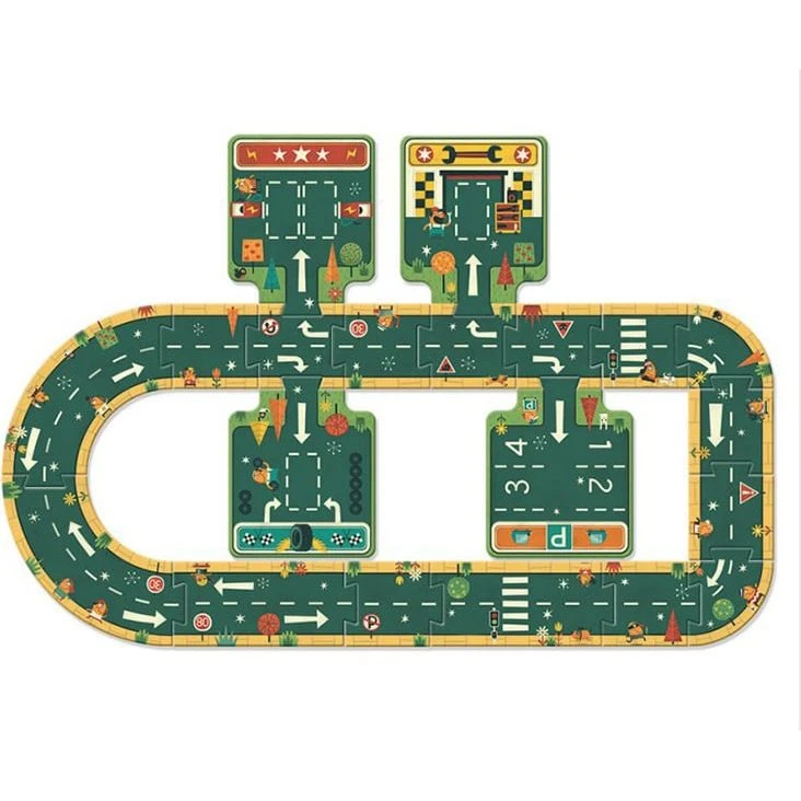 Djeco Autobaan 21 Bakstenen Puzzel - Pop To Play - DJ07162