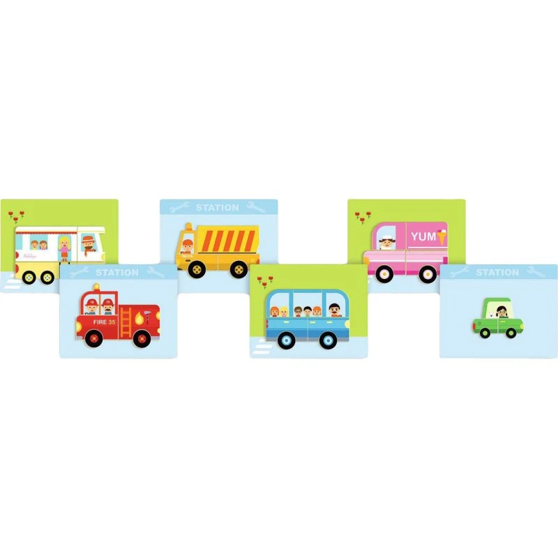 Djeco Inzebox Magnetische Puzzel Voertuigen