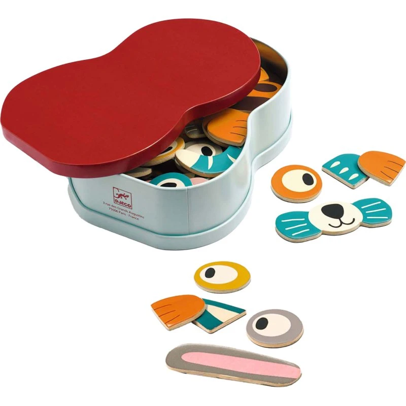 Djeco Magnetische Puzzel Grappige Dieren - 41 Stukjes