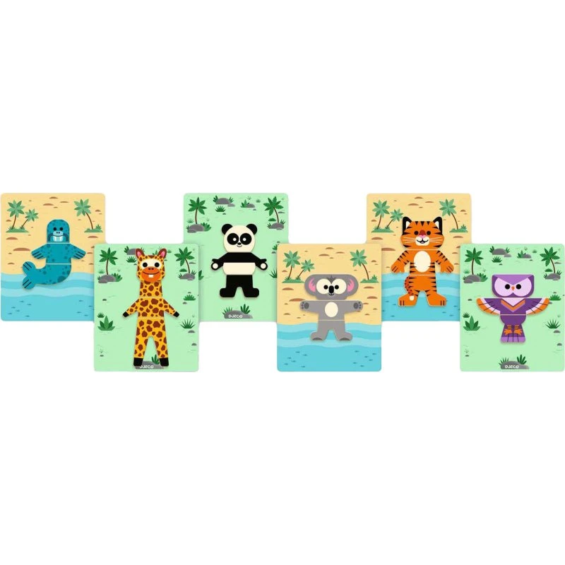 Djeco Inzebox Safari Magnetische Legpuzzel voor Kinderen
