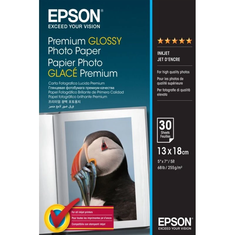 Epson Premium Glossy Fotopapier 13x18 cm - 30 vel