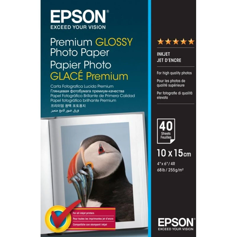 Epson Premium Glossy Fotopapier 10 x 15 cm - 40 vellen