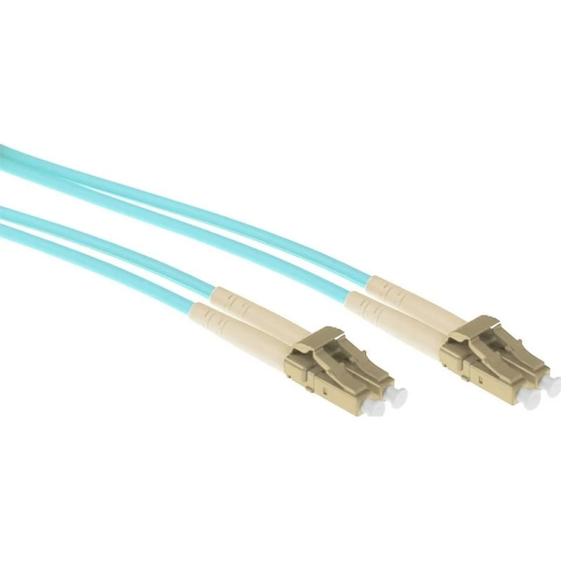 ACT 1m Multimode OM3 Duplex Armored Fiber Patchkabel LC-LC